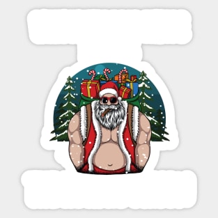 When You're Dead Inside But It's The Holiday Season / Scary Dead Skull Santa Hat Design Gift / Funny Ugly Christmas Skeleton Sticker